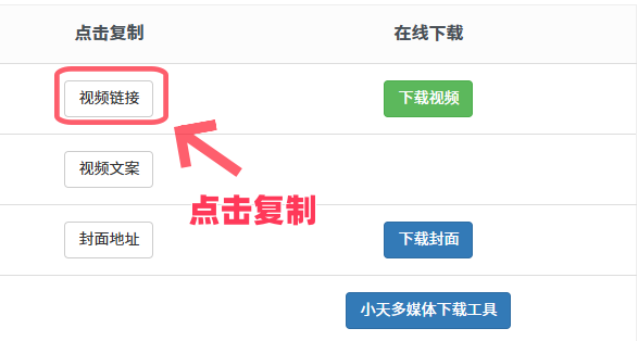 “视频链接”,点击复制
